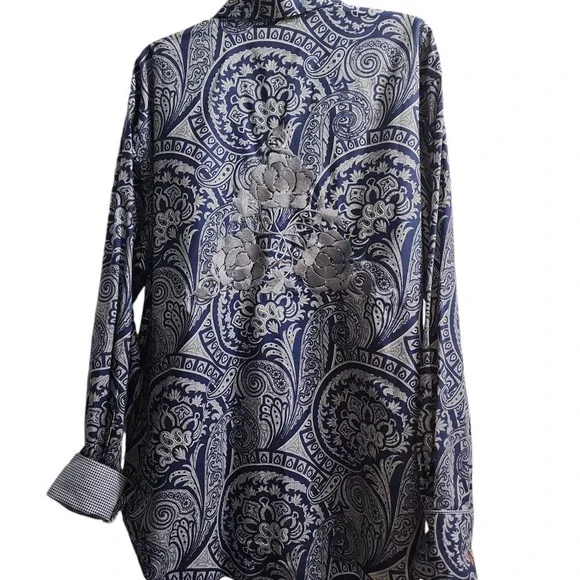 Robert Graham Luxe Paisley Print Button-Down Shirt‎ Men's Designer Fashion XL